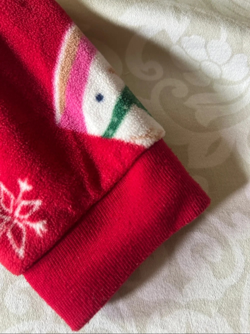 Carter's Red Holiday Fleece One-Piece Footed Pajamas with Mug & Bear Print